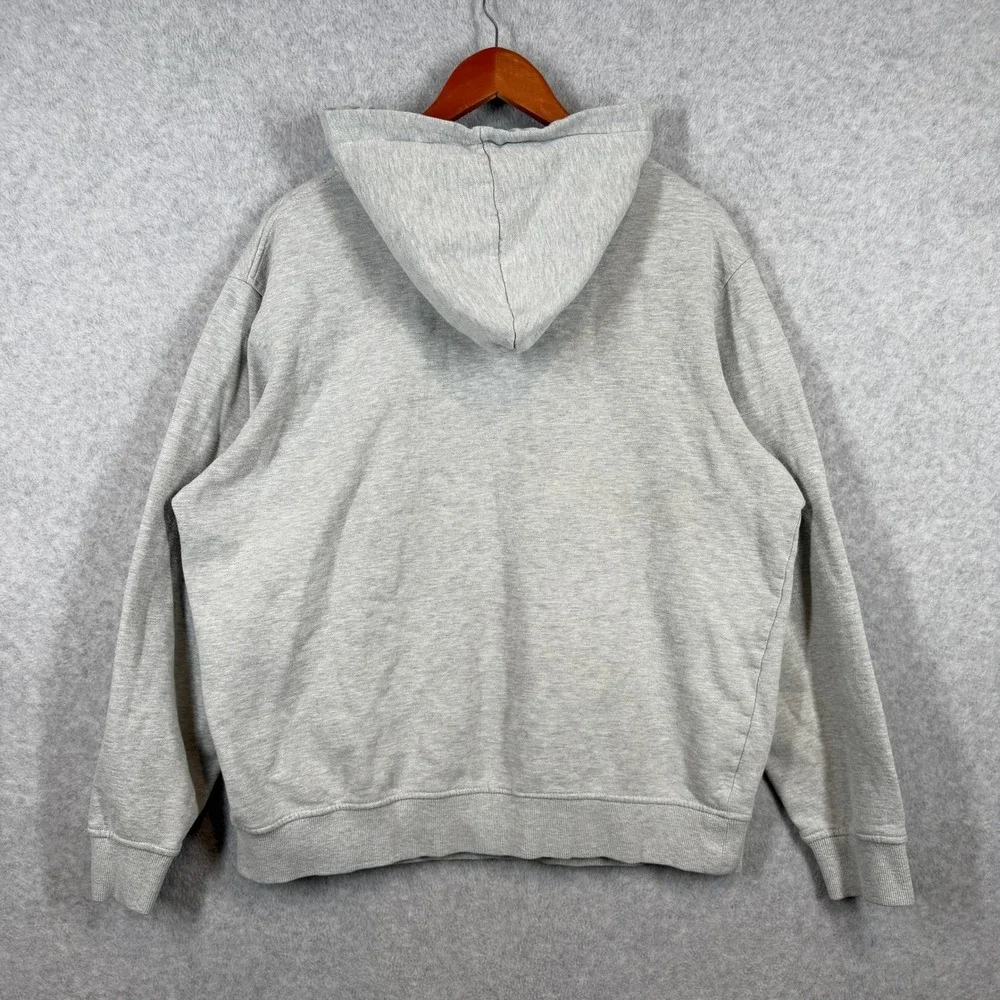 True Religion Hoodie XL Grey Buddha Guitar Graphic Pullover Streetwear Pocket